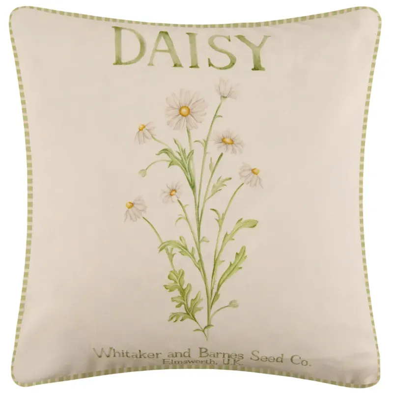 Daisy Printed Outdoor Cushion Green