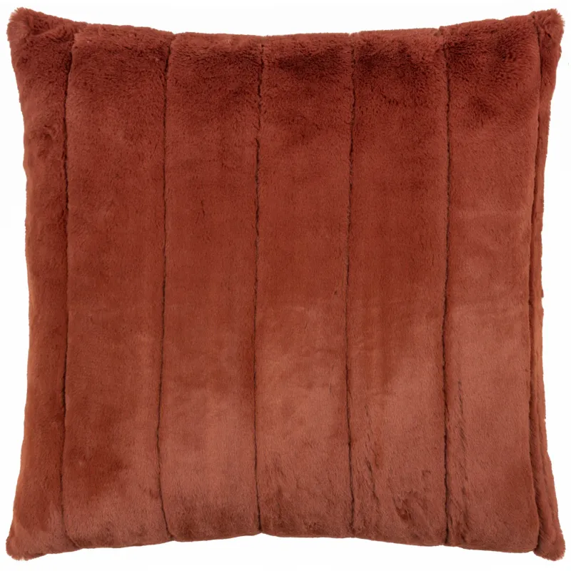 Empress Faux Fur Cushion   45 x 45 Rust