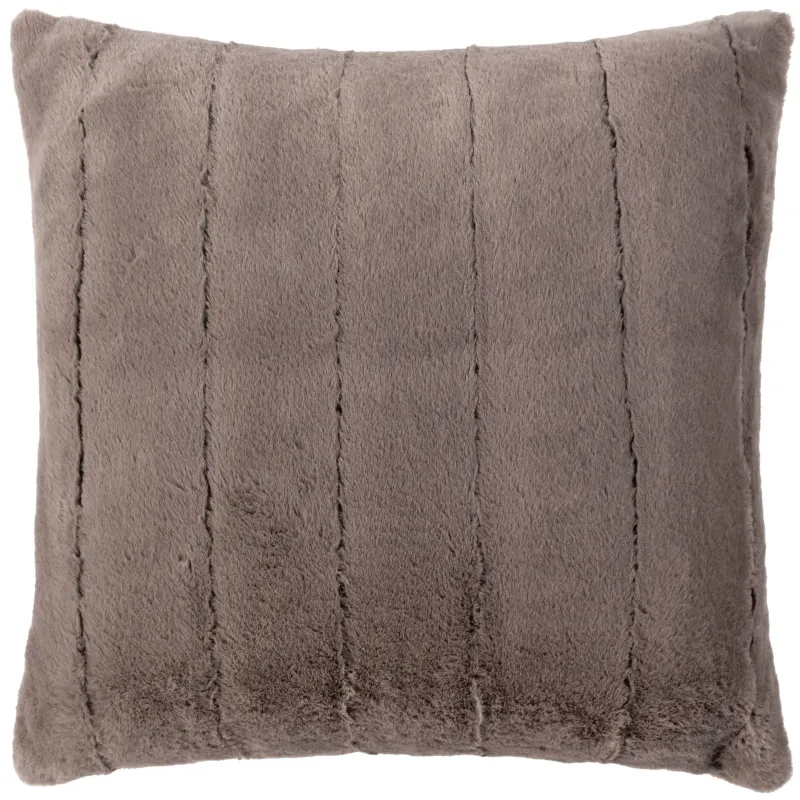 Empress Faux Fur Cushion   45 x 45 Taupe