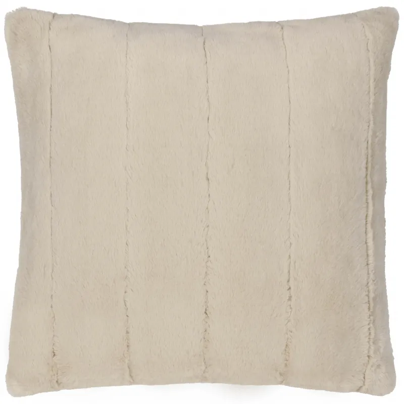 Empress Faux Fur Cushion   45 x 45 Oatmeal