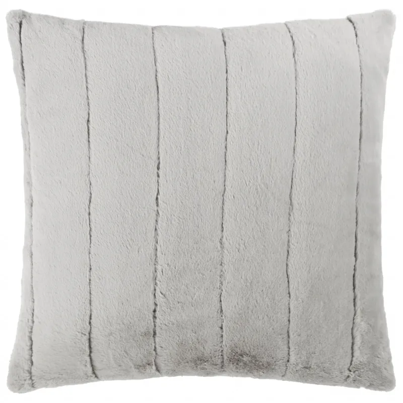 Empress Faux Fur Cushion   55 x 55 Grey