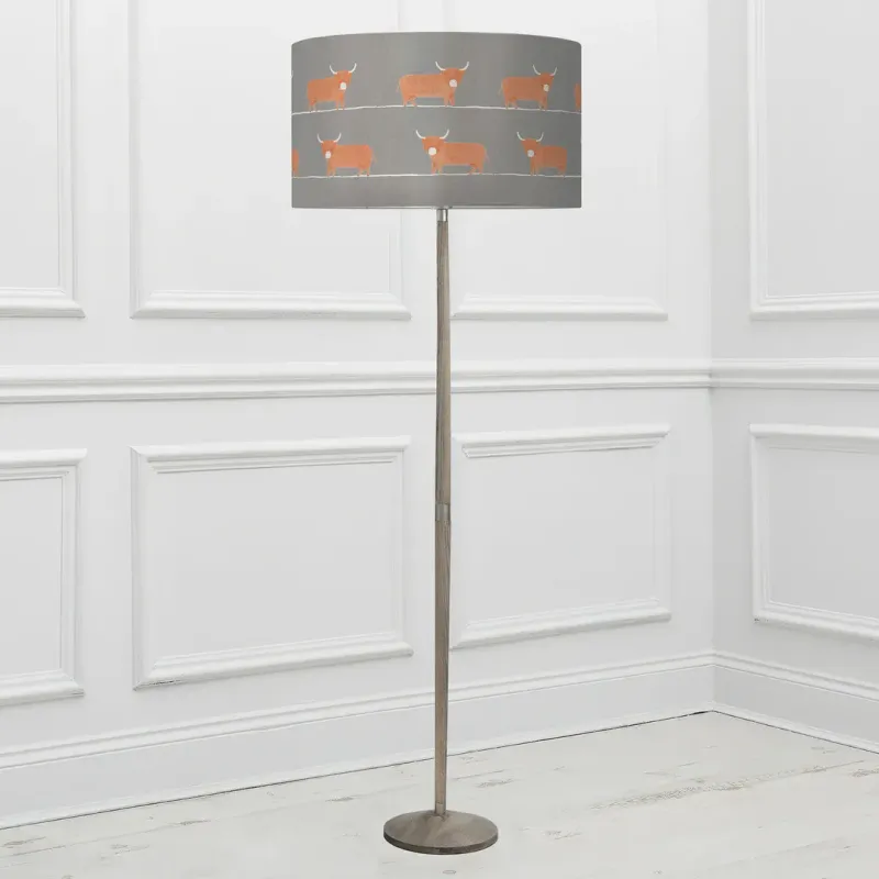 Dougal Eva & Solensis Complete Floor Lamp Grey/Granite
