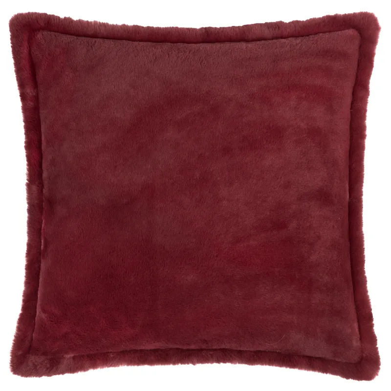 Kallu Faux Fur Cushion Berry 45 x 45