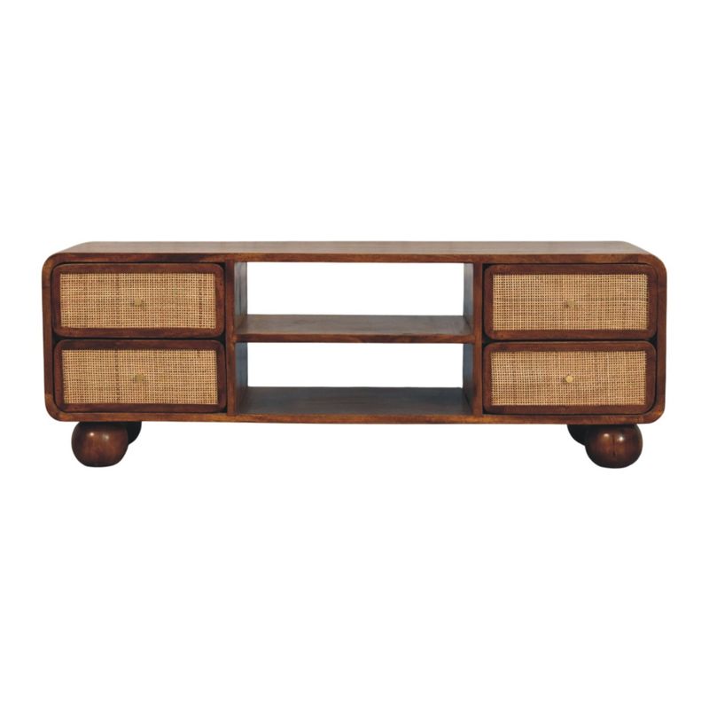 Larissa 4 Drawer Chestnut Media Unit