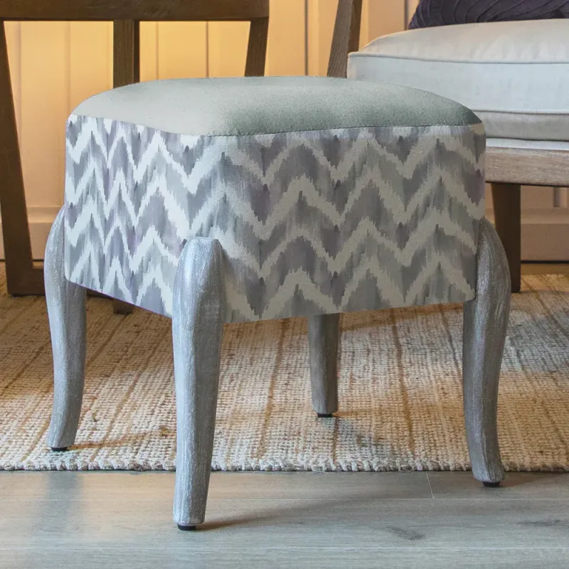 Savannah Printed Ralf Footstool Violet
