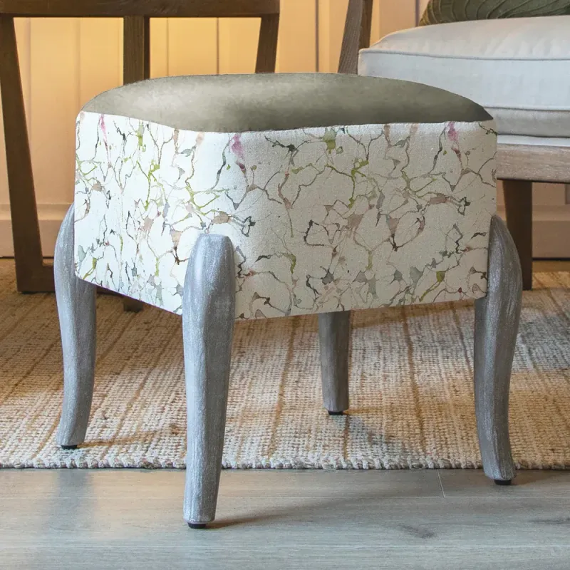 Carrara Printed Ralf Footstool Meadow