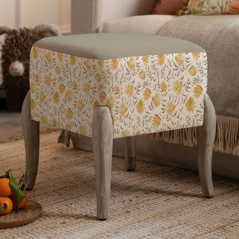 Elai Printed Ralf Footstool Stone