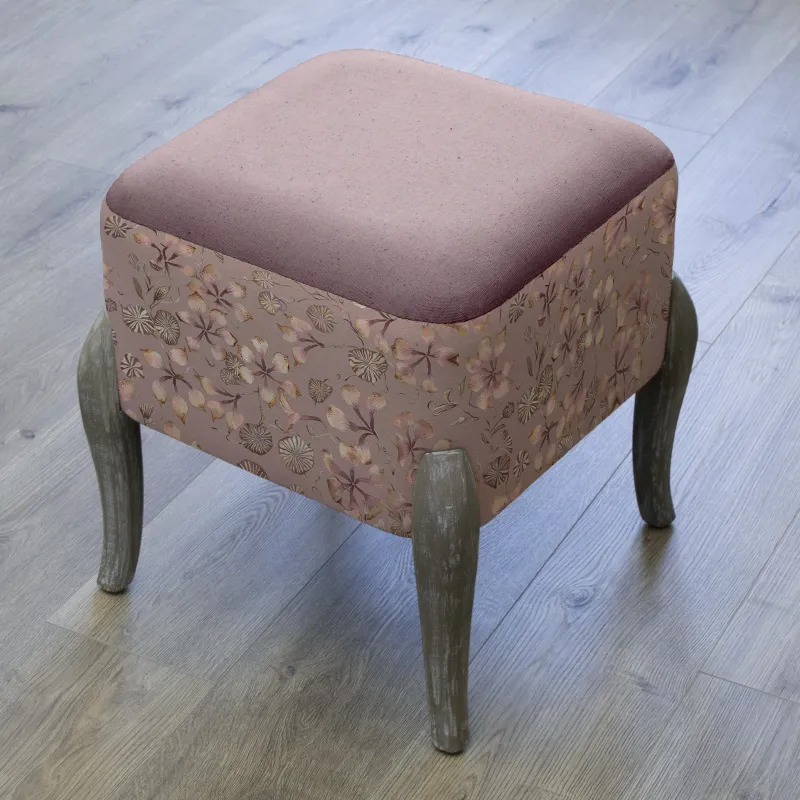 Philipa Printed Ralf Footstool Viola