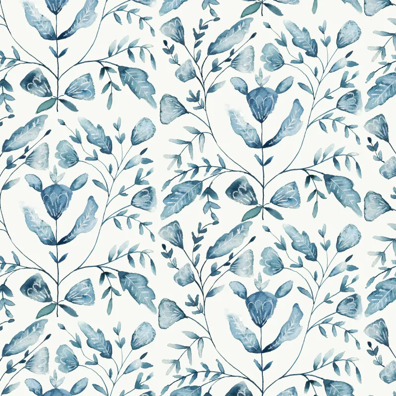 Juna 1.4m Wide Width Wallpaper (By The Metre) Denim