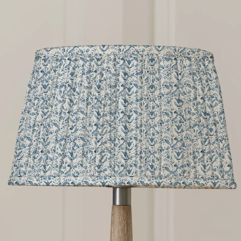 Juna Pleated Tapered Lamp Shade Denim