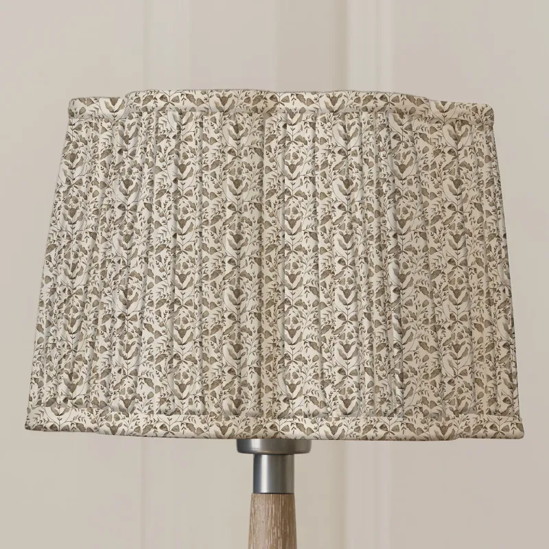 Juna Pleated Scalloped Lamp Shade Stone