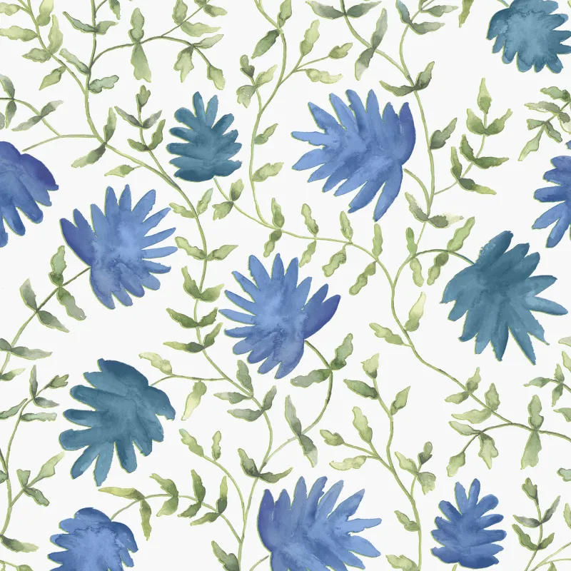 Elai 1.4m Wide Width Wallpaper (By The Metre) Denim