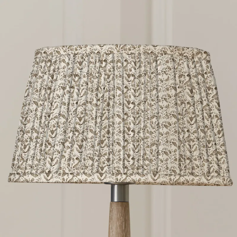 Juna Pleated Tapered Lamp Shade Stone