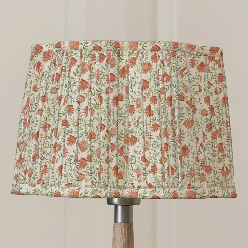 Elai Pleated Scalloped Lamp Shade Terracotta