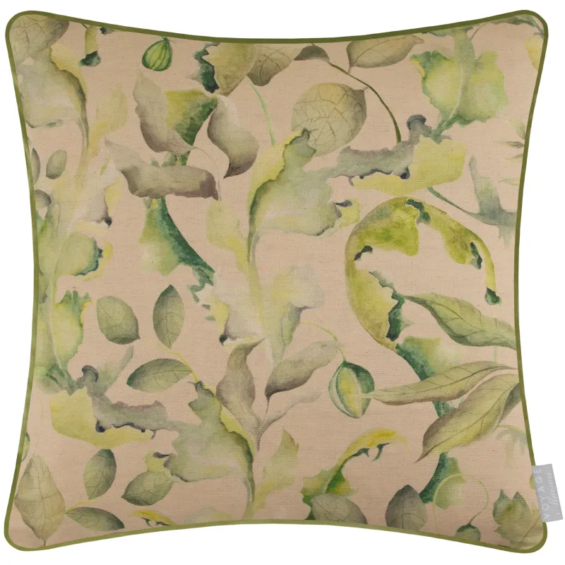 Claudia Printed Piped Cushion Sand