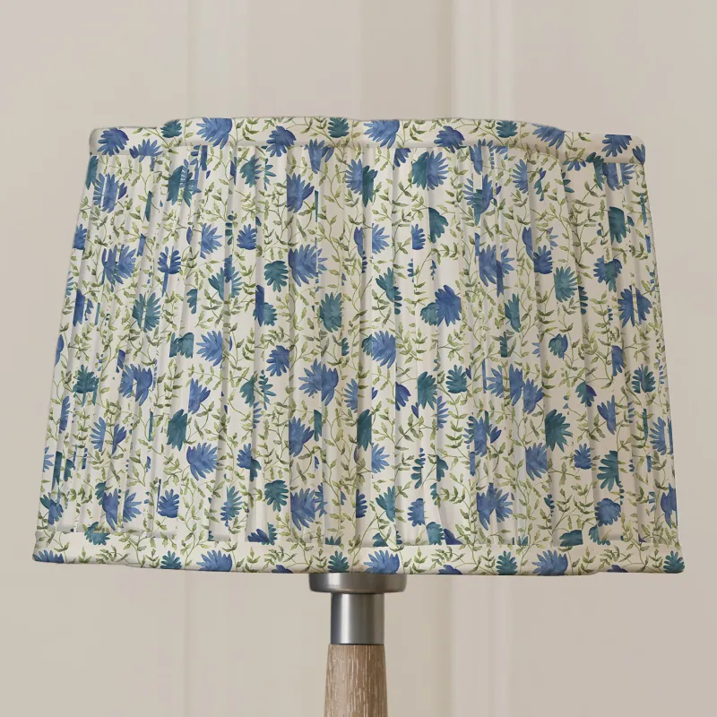 Elai Pleated Scalloped Lamp Shade Denim
