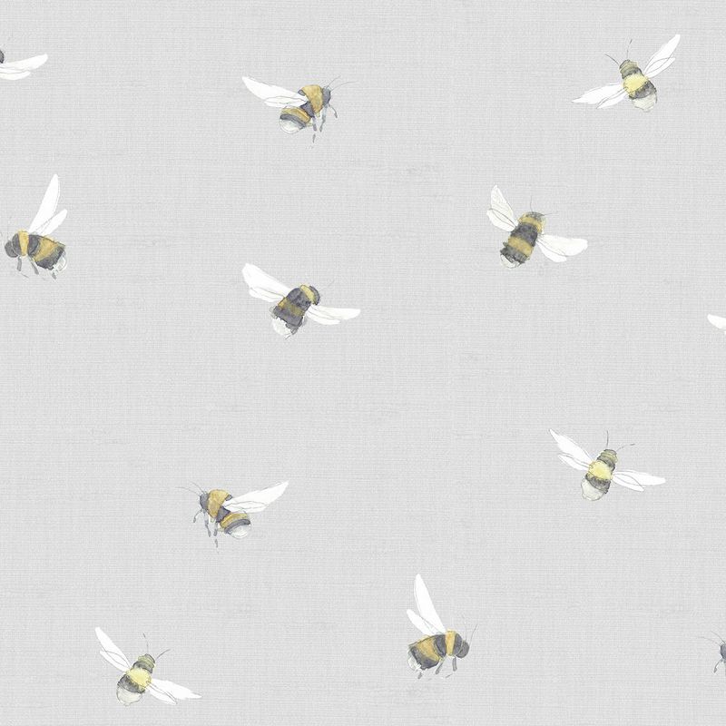 Bumble Bee 1.4m Wide Width Wallpaper (By The Metre) Stone