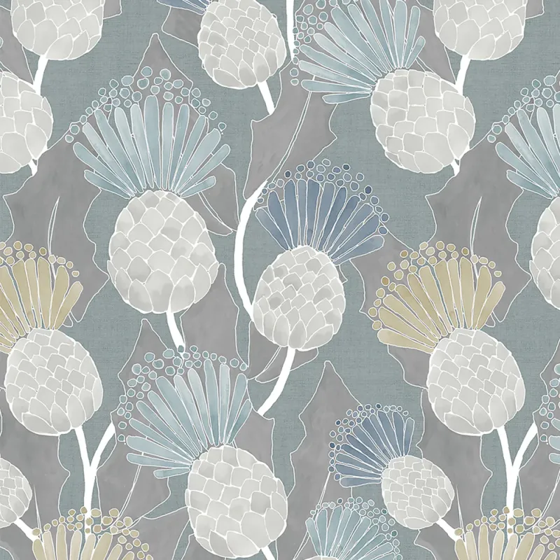 Reyne 1.4m Wide Width Wallpaper (By The Metre) Duck Egg