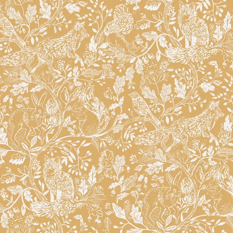 Cademuir 1.4m Wide Width Wallpaper (By The Metre) Mustard