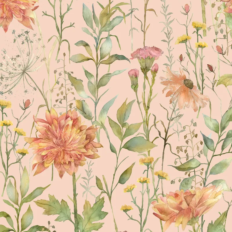 Delamere 1.4m Wide Width Wallpaper (By The Metre) Apricot
