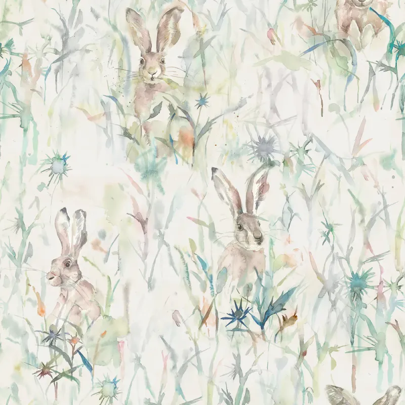 Jack Rabbit 1.4m Wide Width Wallpaper (By The Metre) Fern