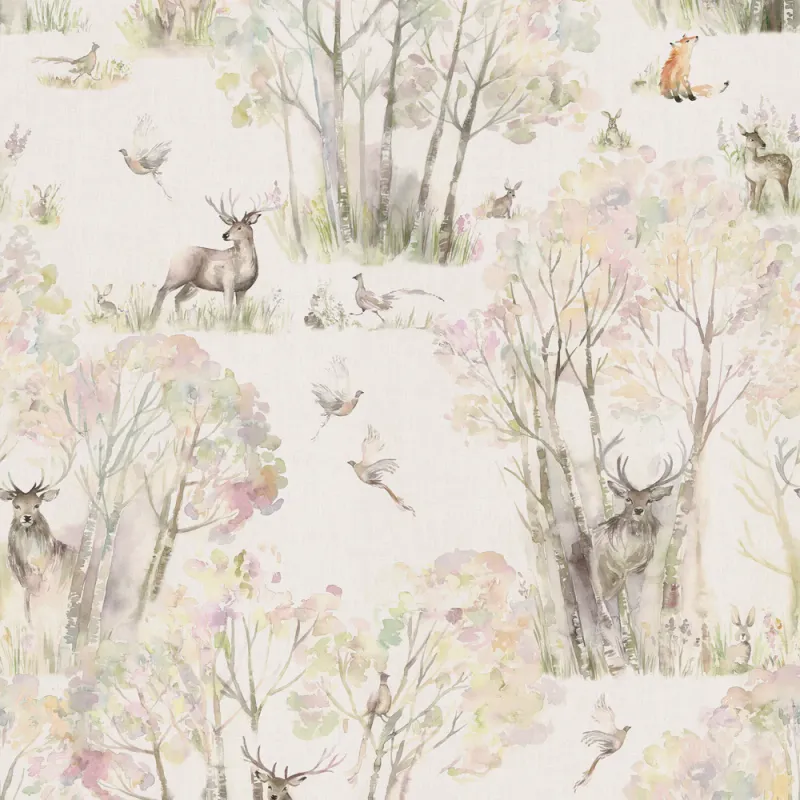 Enchanted Forest 1.4m Wide Width Wallpaper (By The Metre) Linen