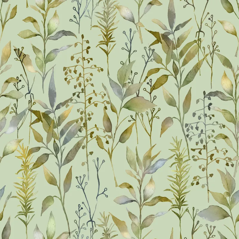 Aberduna 1.4m Wide Width Wallpaper (By The Metre) Sage