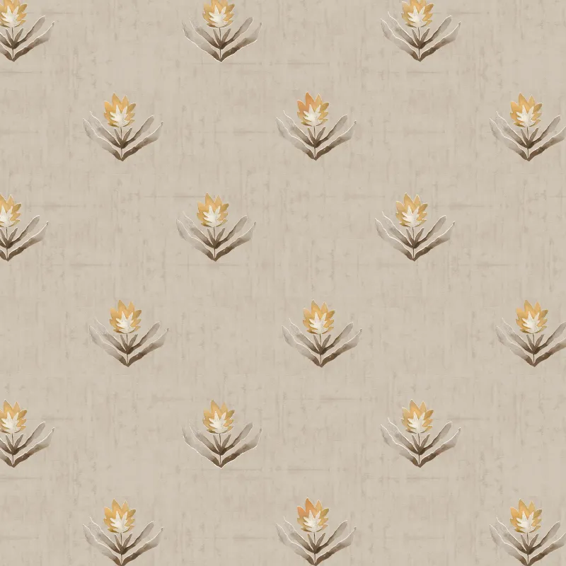 Raja 1.4m Wide Width Wallpaper (By The Metre) Stone