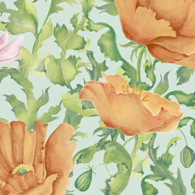 Valeria 1.4m Wide Width Wallpaper (By The Metre) Tangerine