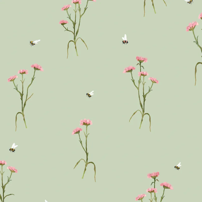 Allimore 1.4m Wide Width Wallpaper (By The Metre) Sage