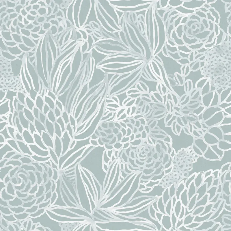 Elstow 1.4m Wide Width Wallpaper (By The Metre) Duck Egg