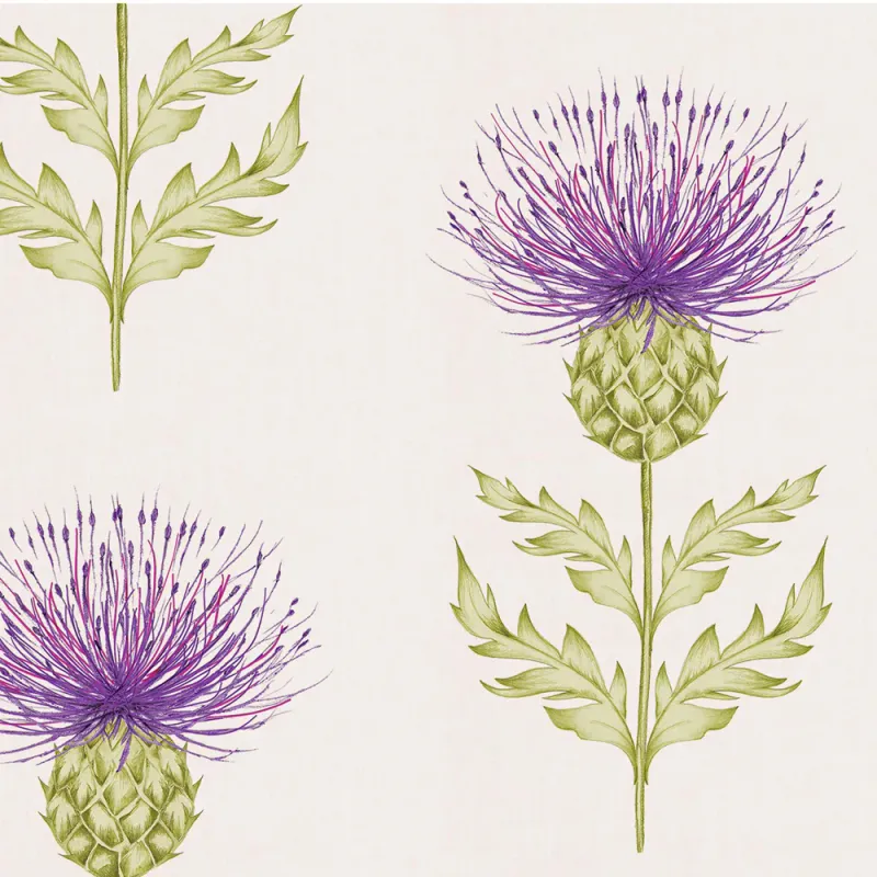 Nessy 1.4m Wide Width Wallpaper (By The Metre) Large Damson