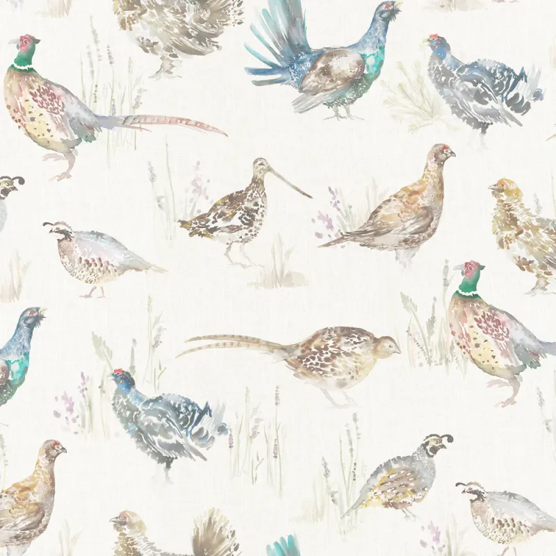 Game Birds 1.4m Wide Width Wallpaper (By The Metre) Cream
