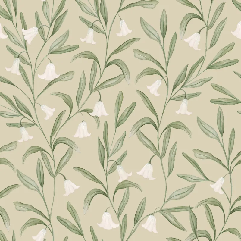 Bell Meadow 1.4m Wide Width Wallpaper (By the Metre) Hazel
