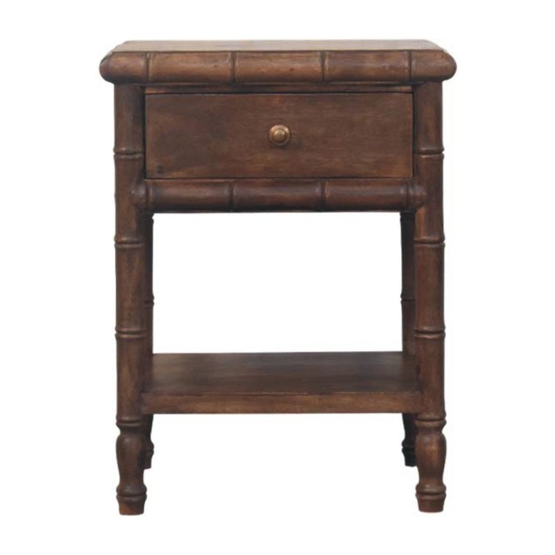 Bamboo Carved Bedside Table