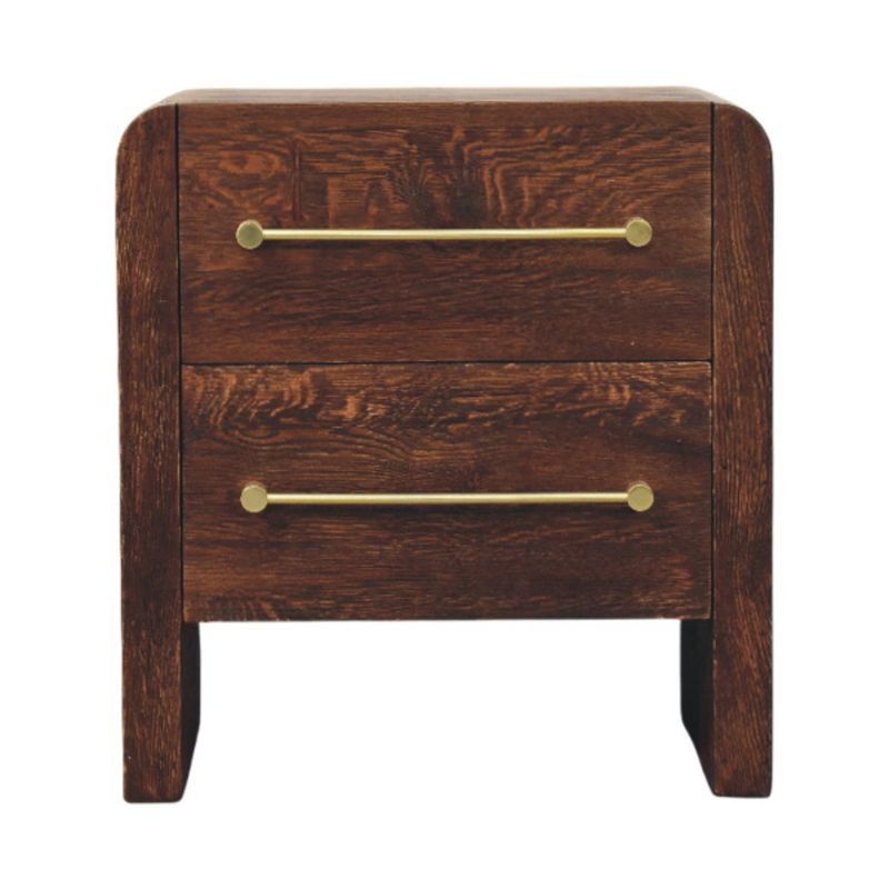 Aurelio Smoked Oak Bedside Table