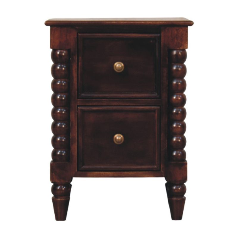 Spindle Winewood Nightstand