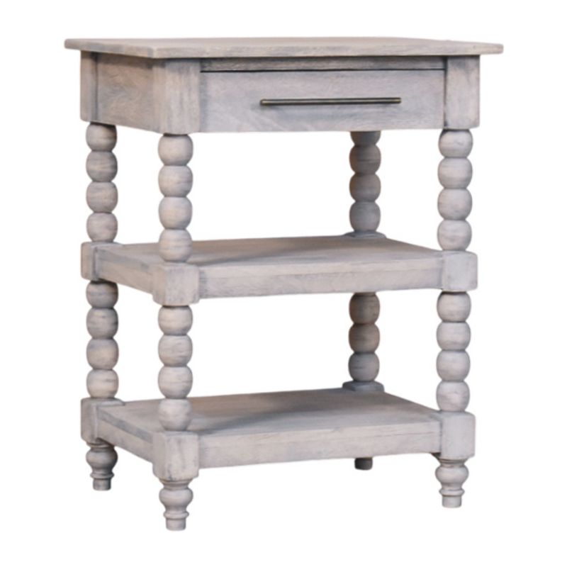 Spindle Acid Wash Side Table