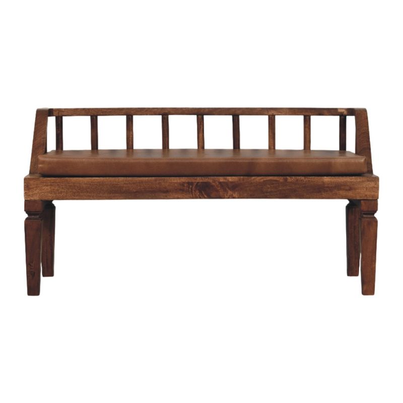 Bordeaux Leather Bench