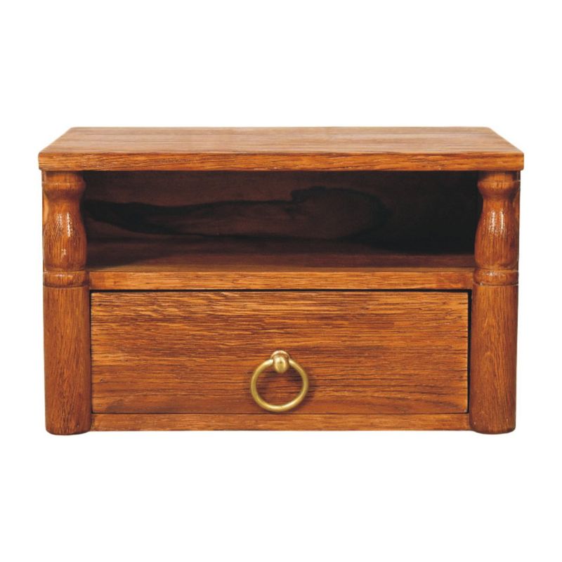 Turned Pillar Wall Nightstand