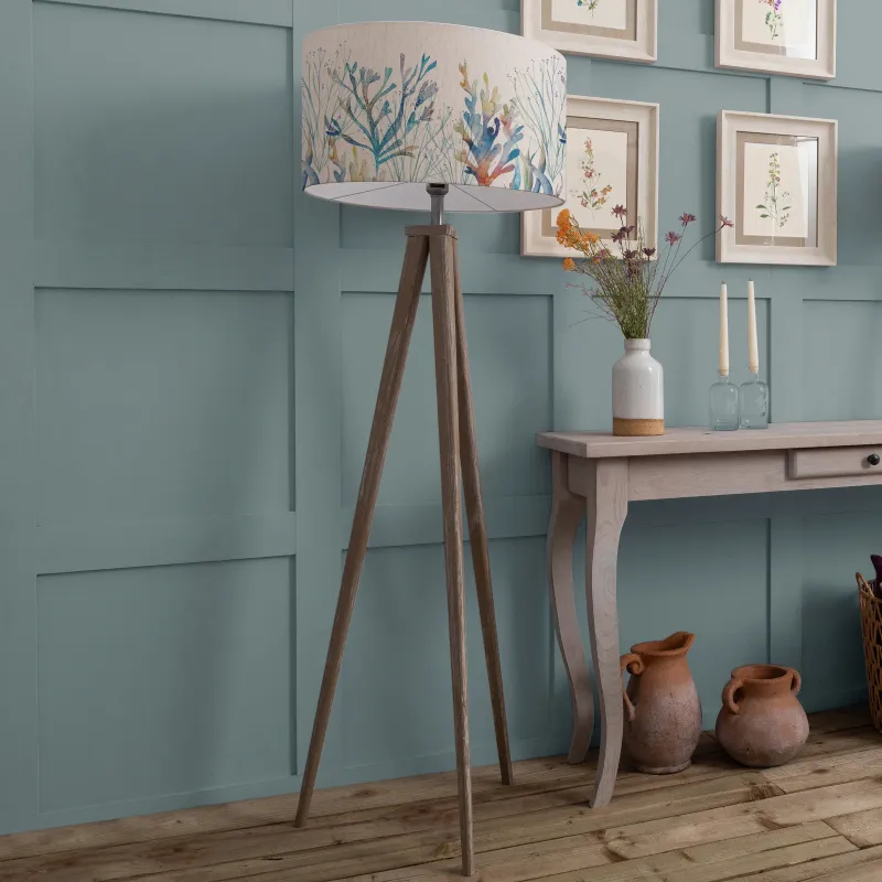 Coral Reef Eva & Aratus Complete Floor Lamp Grey/Cobalt