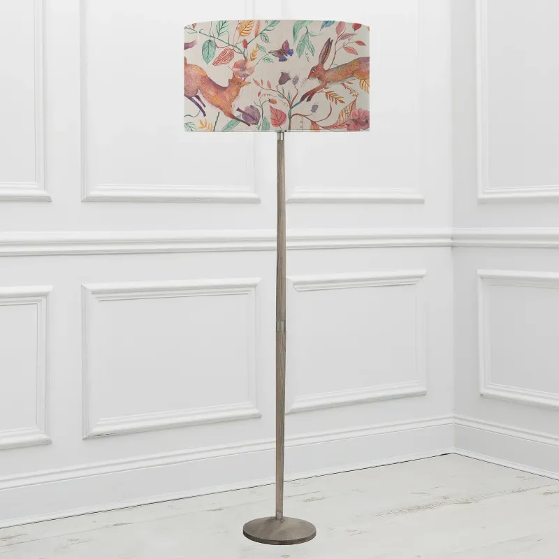 Leaping Into The Fauna Eva & Solensis Complete Floor Lamp Grey/Linen