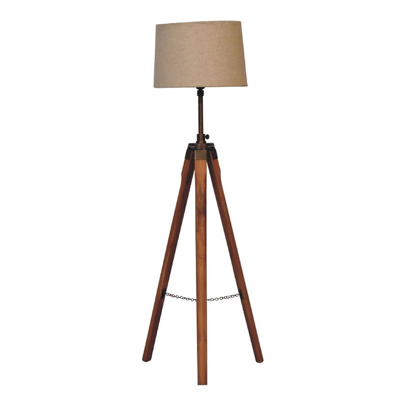 Fixed Brass Plated Tripod Floor Lamp