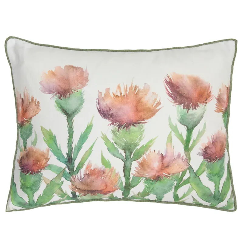 Erskine Printed Cushion Rust Cream