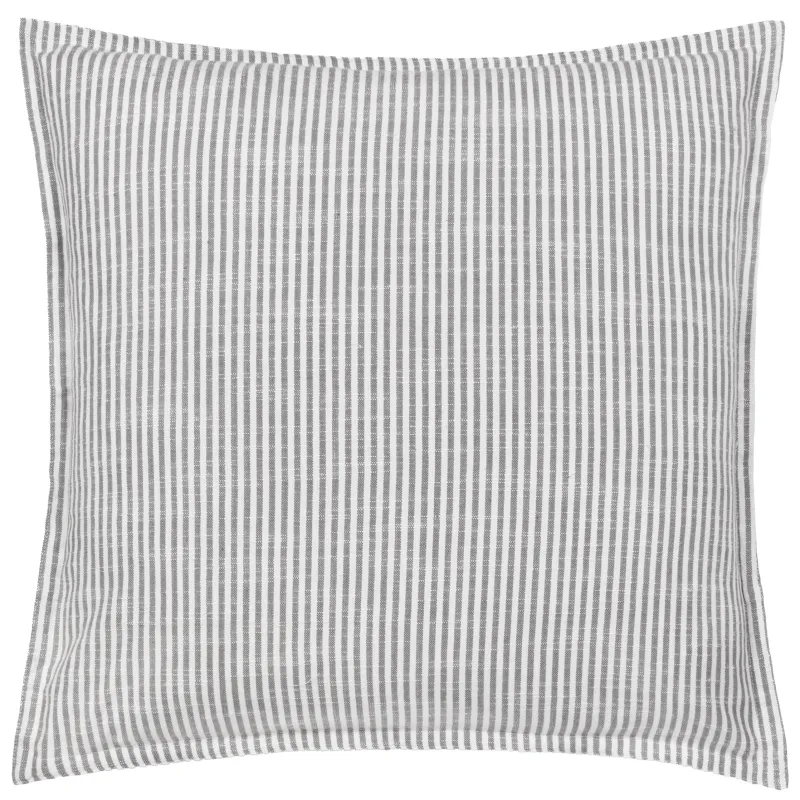 Truro Striped 100% Cotton Cushion Grey
