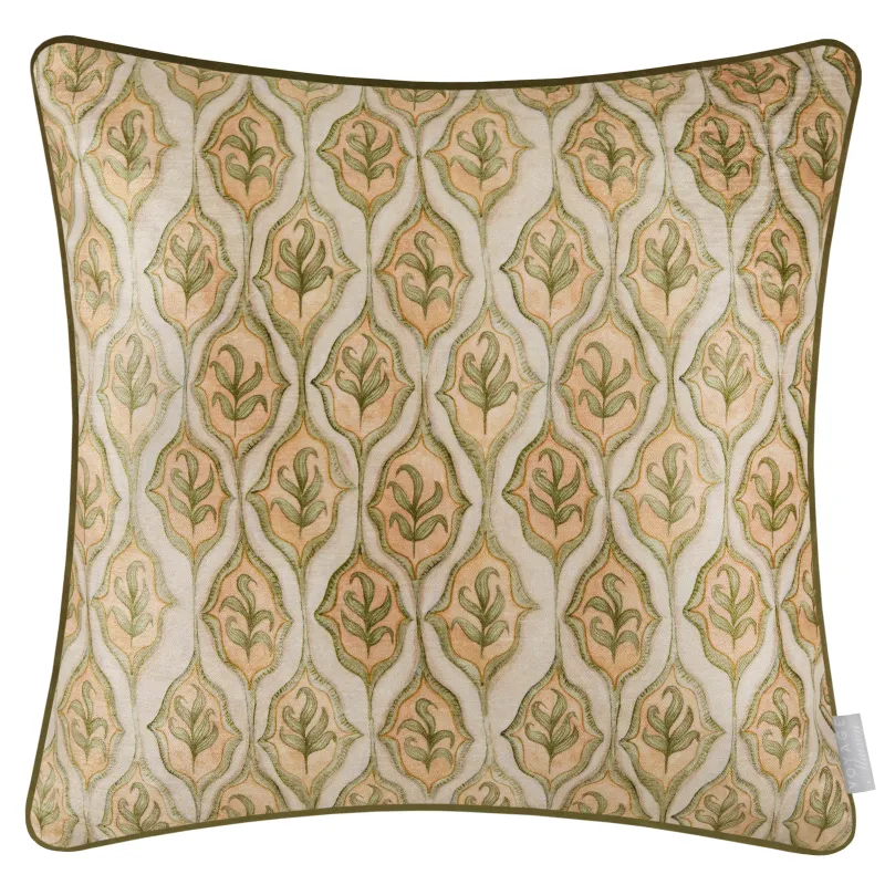 Zephyr Printed Velvet Cushion Lotus