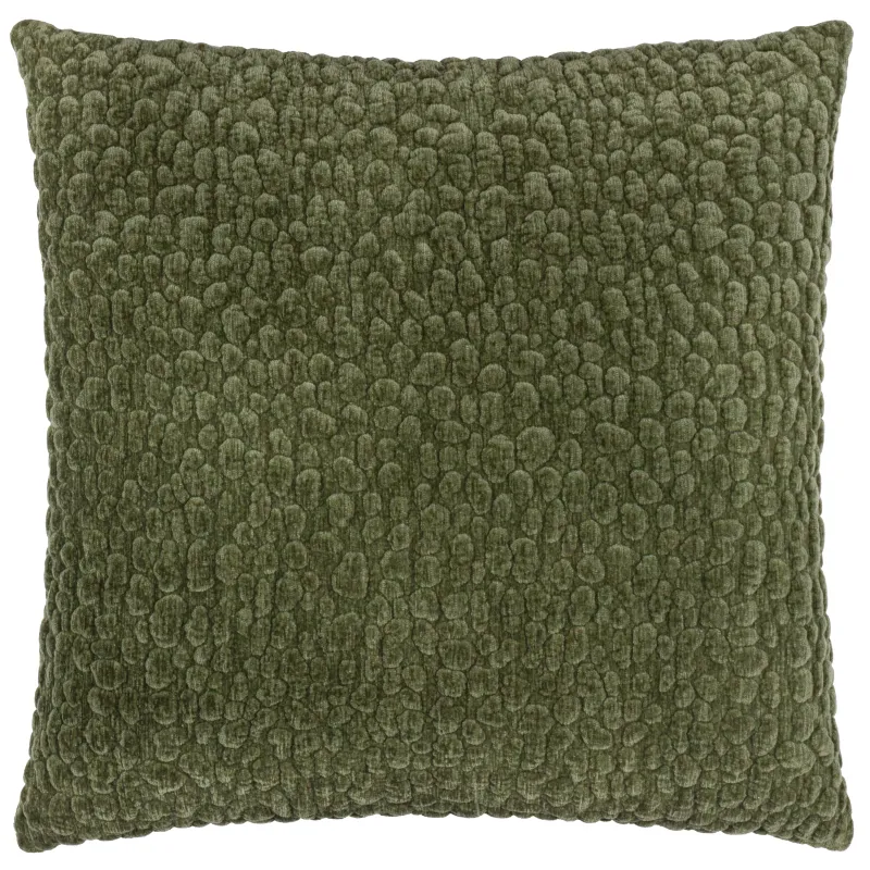 Pebble Textured Chenille Cushion Lichen