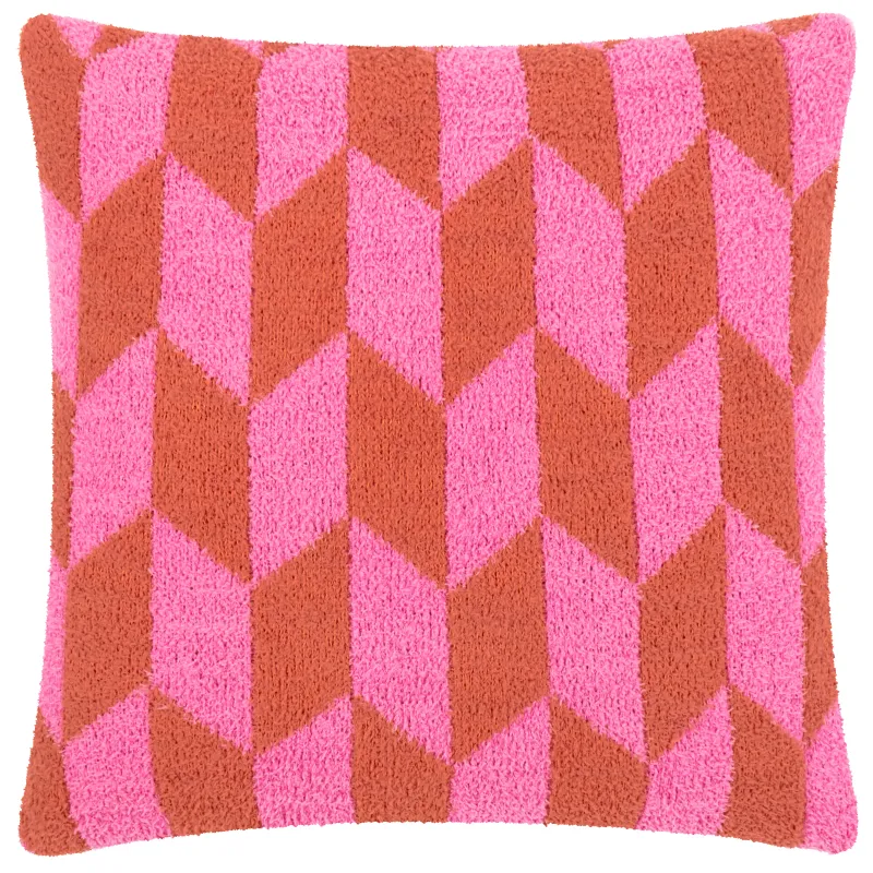 Olsen Geometric Cushion Pink Pop