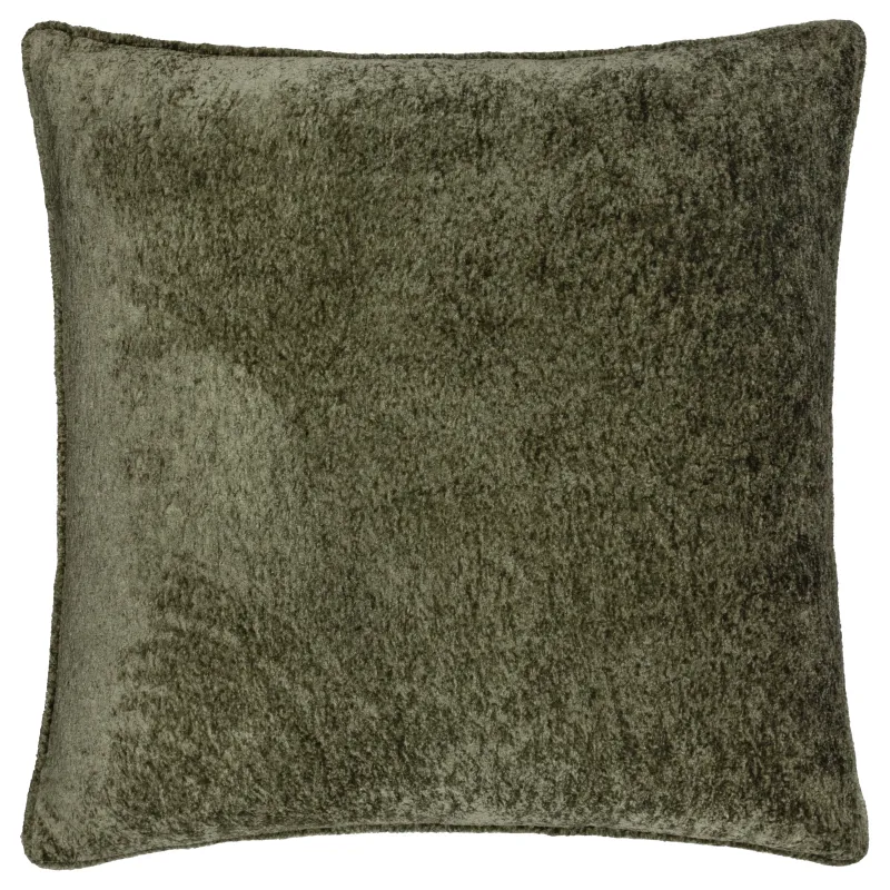 Lustre Velvet Cushion Malachite Green