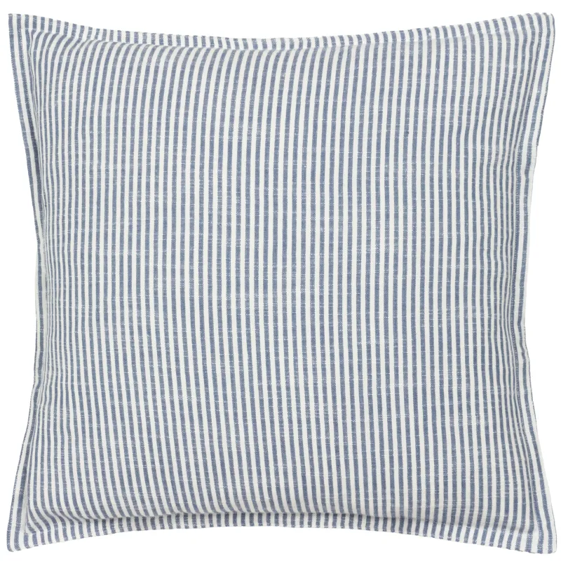 Truro Striped 100% Cotton Cushion Skyline
